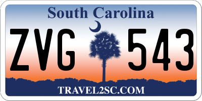 SC license plate ZVG543
