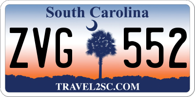 SC license plate ZVG552