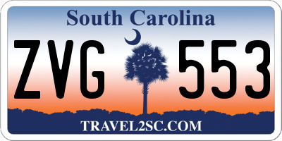 SC license plate ZVG553