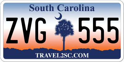 SC license plate ZVG555