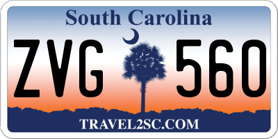SC license plate ZVG560