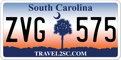 SC license plate ZVG575