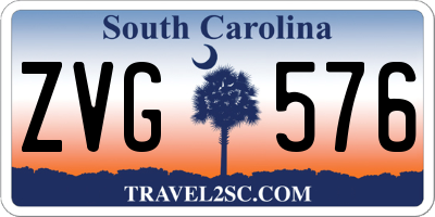 SC license plate ZVG576