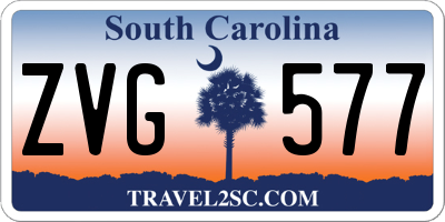 SC license plate ZVG577