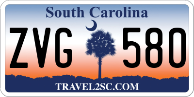 SC license plate ZVG580