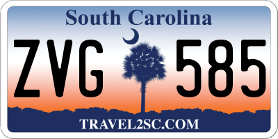 SC license plate ZVG585