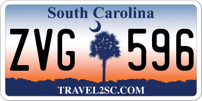SC license plate ZVG596