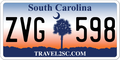 SC license plate ZVG598