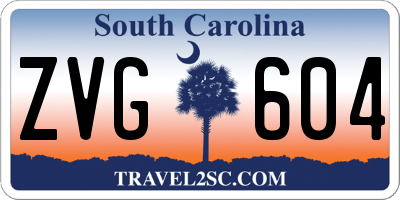 SC license plate ZVG604