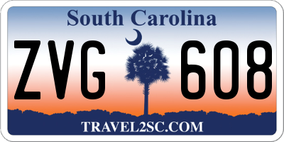 SC license plate ZVG608