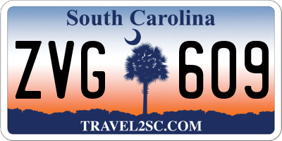 SC license plate ZVG609