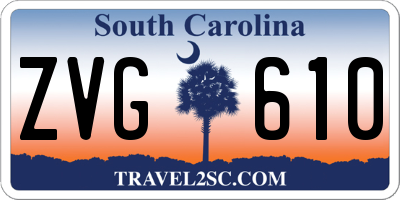 SC license plate ZVG610
