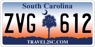 SC license plate ZVG612