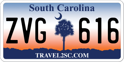 SC license plate ZVG616