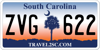 SC license plate ZVG622