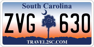 SC license plate ZVG630