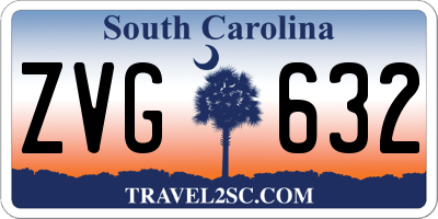 SC license plate ZVG632