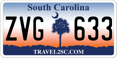 SC license plate ZVG633