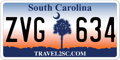 SC license plate ZVG634
