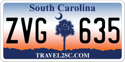 SC license plate ZVG635
