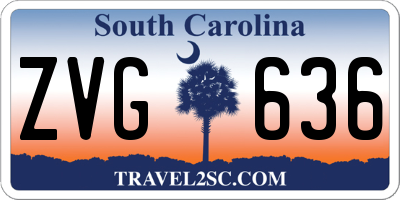 SC license plate ZVG636