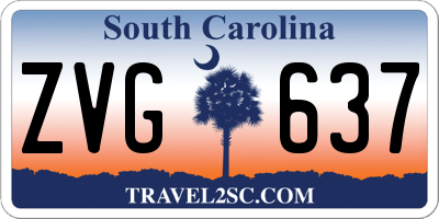SC license plate ZVG637
