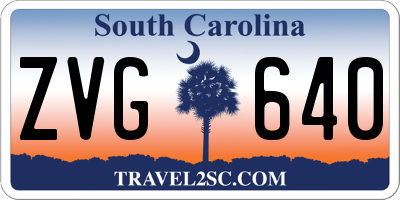 SC license plate ZVG640