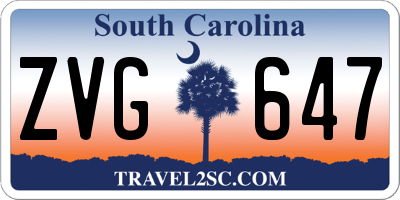 SC license plate ZVG647