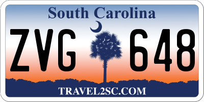 SC license plate ZVG648