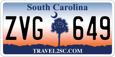 SC license plate ZVG649