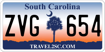 SC license plate ZVG654