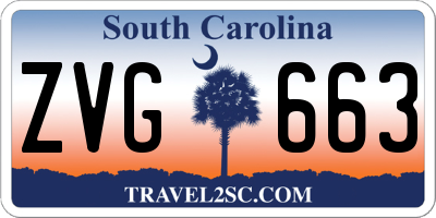 SC license plate ZVG663