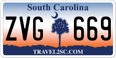 SC license plate ZVG669