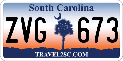 SC license plate ZVG673