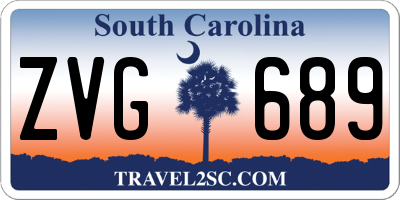 SC license plate ZVG689
