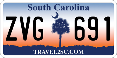 SC license plate ZVG691