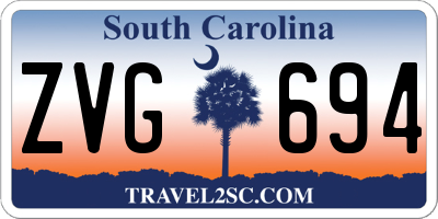 SC license plate ZVG694