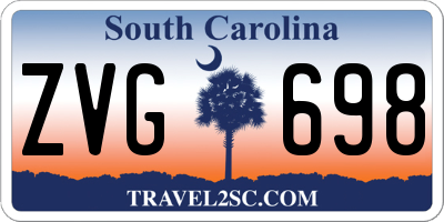 SC license plate ZVG698