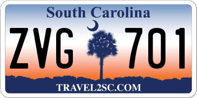 SC license plate ZVG701