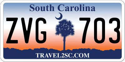 SC license plate ZVG703