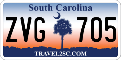 SC license plate ZVG705