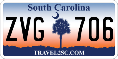 SC license plate ZVG706
