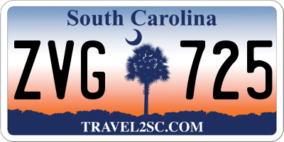 SC license plate ZVG725