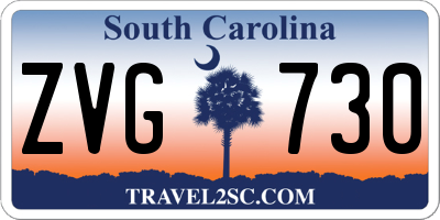 SC license plate ZVG730