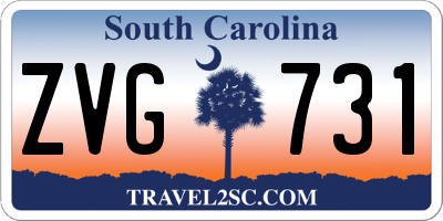 SC license plate ZVG731