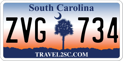 SC license plate ZVG734