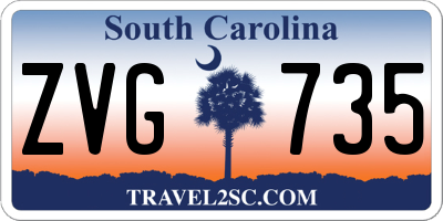 SC license plate ZVG735
