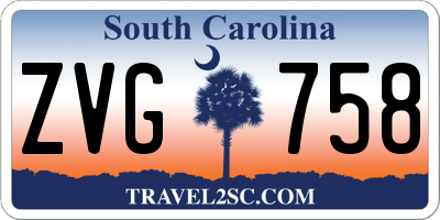 SC license plate ZVG758