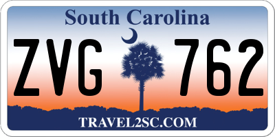 SC license plate ZVG762