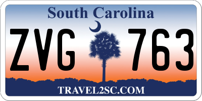 SC license plate ZVG763